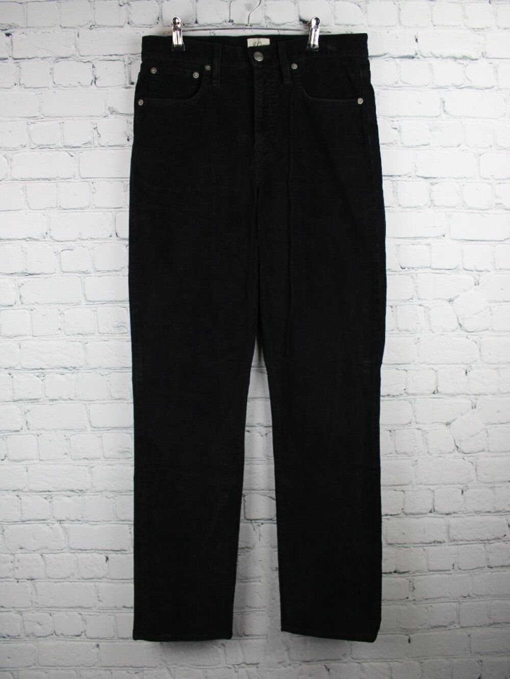 J. Crew Black Vintage Slim Straight Corduroy Pants - Size 28T